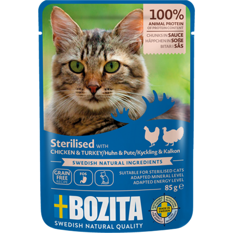 BOZITA Pouch HiS Sterilised Huhn&Pute 85g