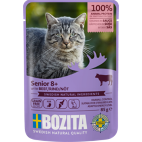 BOZITA Pouch Senior 8+ HiS Beef 85g