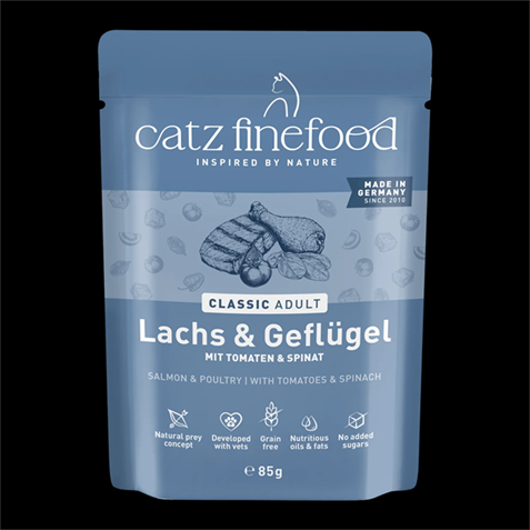 Catz finefood C. Adult Lachs & Geflügel 85g