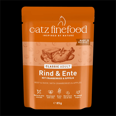 Catz finefood C. Adult Rind & Ente 85g