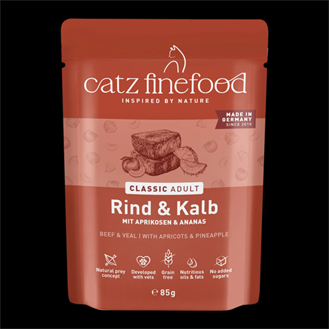 Catz finefood C. Adult Rind & Kalb 85g