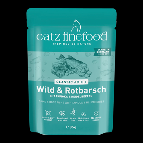 Catz finefood C. Adult Wild & Rotbarsch 85g