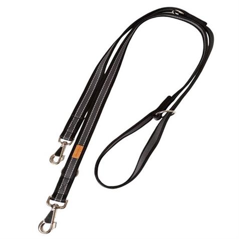 Feltmann Hundeleine Soft Grip Schwarz 25mm/100-210
