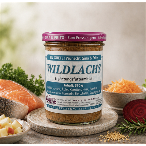 G&F Wildlachs mit Hirse, Äpfeln und Randen 370g
