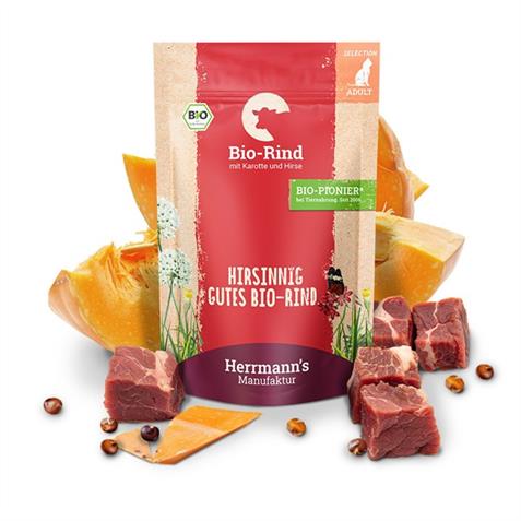 Herrmann`s Katze Adult Bio-Rind mit Kürbis 100g