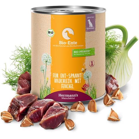 Herrmann`s Sensibel Bio-Ente mit Fenchel 800g