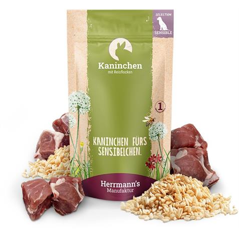 Herrmann`s Sensibel Kaninchen mit Reis 150g
