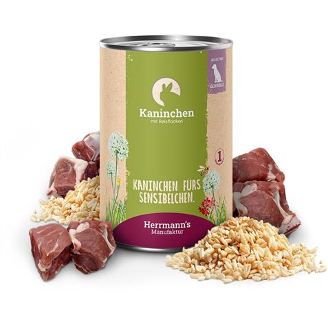 Herrmann`s Sensibel Kaninchen mit Reis 400g
