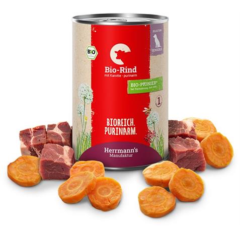 Herrmann`s Sensibel Rind & Karotten(Purinarm) 400g