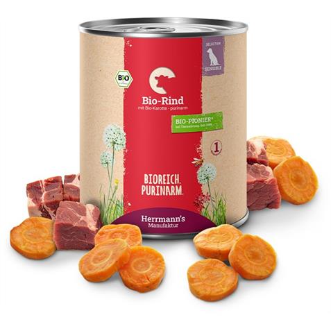 Herrmann`s Sensibel Rind & Karotten(Purinarm) 800g