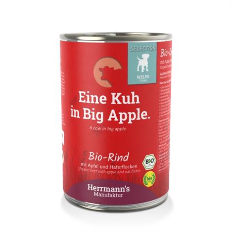 Herrmanns Welpe Bio-Rind mit Apfel und Haferf.400g