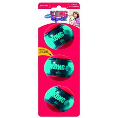 KONG Squeezz Action Red Medium Set 3 Stück SV