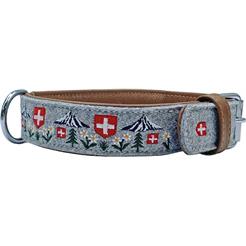 Lederhalsband Swiss Alps 45cm/3cm
