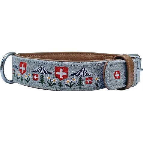 Lederhalsband Swiss Alps 50cm/3cm
