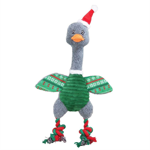 Nobby Xmas Plüsch-Weihnachtsgans mit Seilen 42cm