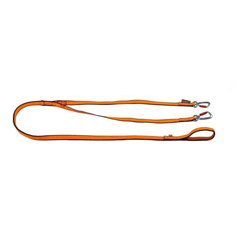 Non-Stop Bungee leash double orange/black 2.8m