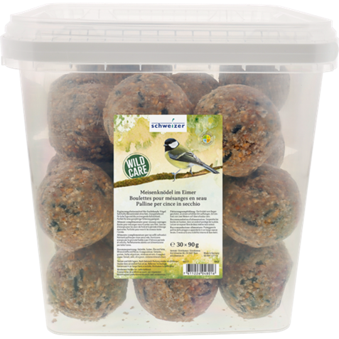 Schweizer Meisenknödel im Eimer 30x90g netzfrei