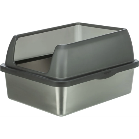Trixie Katzentoilette Edelstahl mit Rand 40x29x52