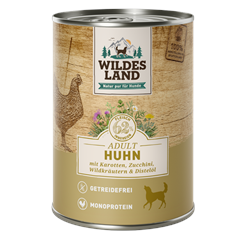 Wildes Land Canine Adult Huhn Karotte 400g