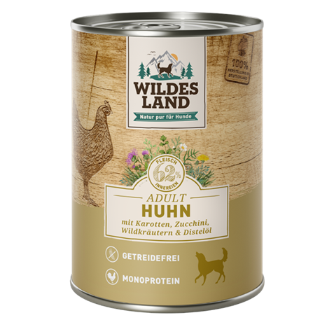 Wildes Land Canine Adult Huhn Karotte 400g