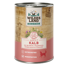 Wildes Land Canine Adult Kalb Brokkoli 400g