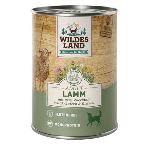 Wildes Land Canine Adult Lamm Reis Zucchini 400g