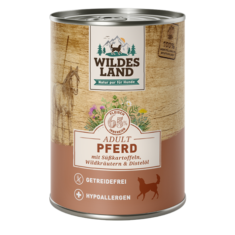 Wildes Land Canine Adult Pferd Süsskartoffel 400g